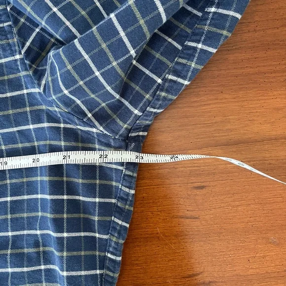 🔷 J.Crew Flex Oxford Button-Down Shirt – Navy Grid Check, Size L, Casual - Picture 4 of 10